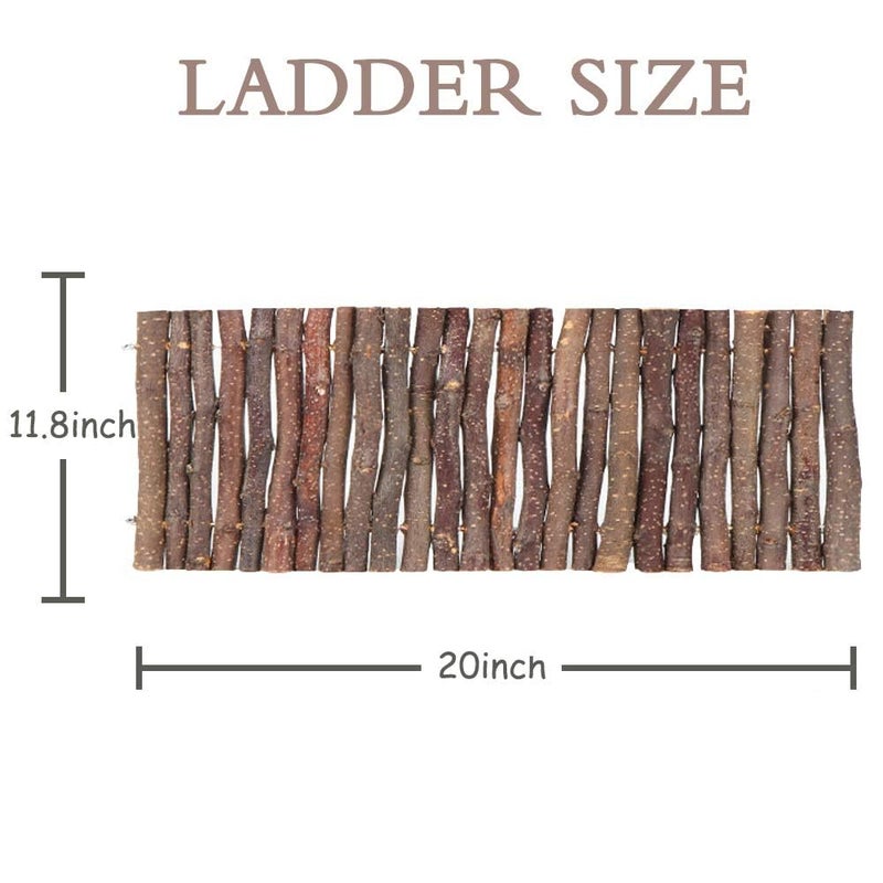 Hamiledyi Bunny Extra Large Ladder, 11.8 in X 20 in Wooden DIY Toy Rodents Chewing & Climbing Bridge Chinchillas Cage Tunnel/Hideout/Hut/Ramp/Divider for Small Animal Guinea Pig - Image 4
